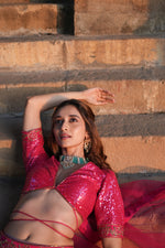 Load image into Gallery viewer, Vistar Fuschia Pink Lehenga