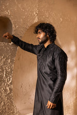 Load image into Gallery viewer, Black Vanya Kurta Set