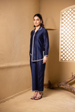 Load image into Gallery viewer, Aroop Co-ord Set (Navy Blue)