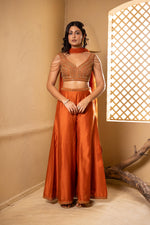 Load image into Gallery viewer, Aashay Sharara Set (Rust)