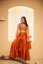 Load image into Gallery viewer, Aashay Sharara Set (Rust)