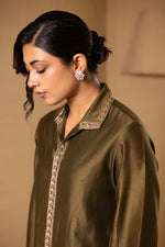 Load image into Gallery viewer, Aroop Co-ord Set (Olive Green)