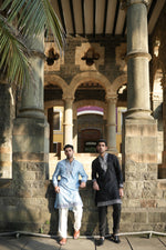 Load image into Gallery viewer, Ayaska Black Kurta Set