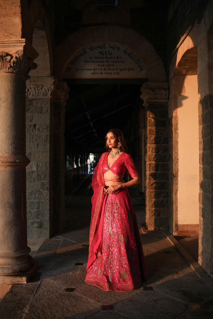 Vistar Fuschia Pink Lehenga