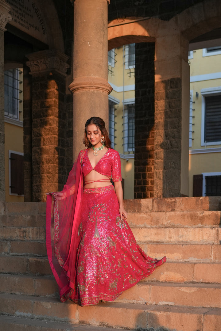 Vistar Fuschia Pink Lehenga