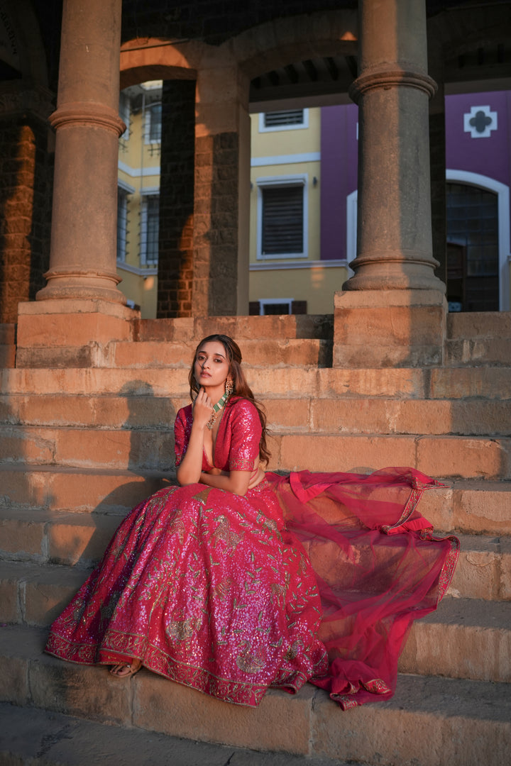 Vistar Fuschia Pink Lehenga