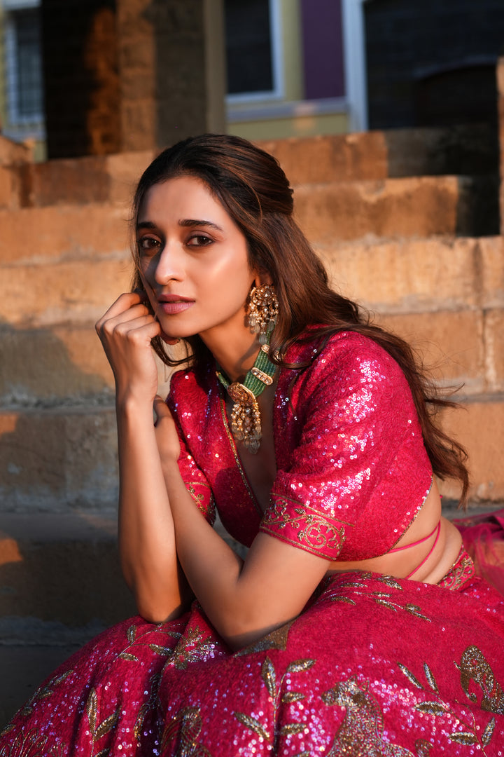 Vistar Fuschia Pink Lehenga