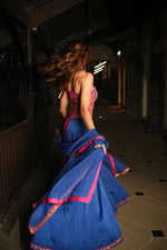 Load image into Gallery viewer, Anaya Blue Corset Lehenga
