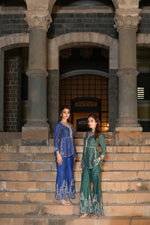 Load image into Gallery viewer, Pravah Green Jacket Co-ord Set