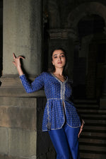 Load image into Gallery viewer, Pravah Green Jacket Co-ord Set