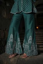 Load image into Gallery viewer, Pravah Green Jacket Co-ord Set