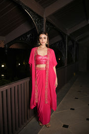Aayam Pink Cape Set