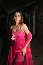Load image into Gallery viewer, Elan Pink Sharara Set
