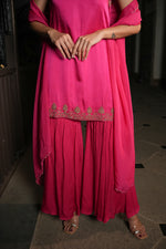 Load image into Gallery viewer, Elan Pink Sharara Set