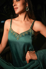 Load image into Gallery viewer, Elan Green Sharara Set