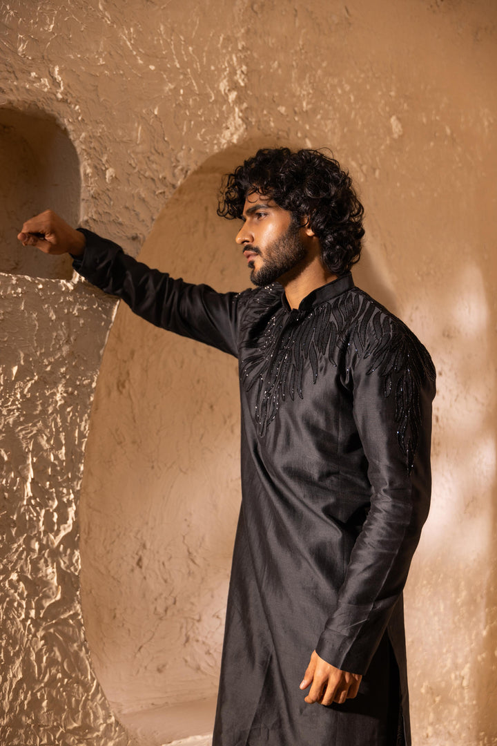 Black Vanya Kurta Set