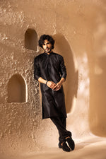 Load image into Gallery viewer, Black Vanya Kurta Set
