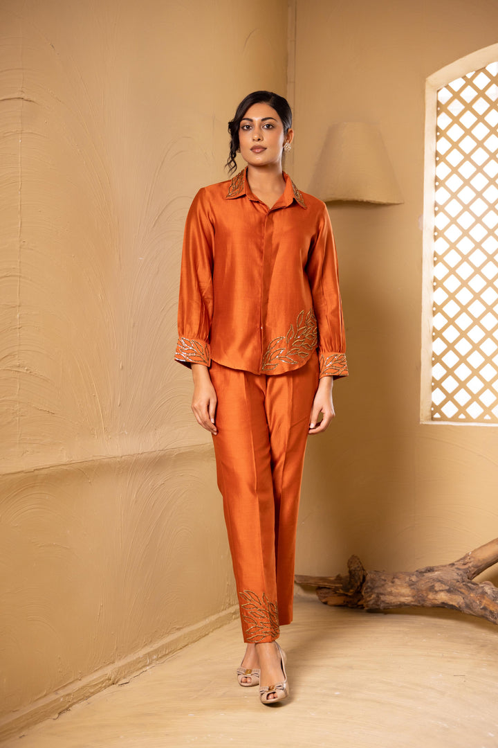 Dhara co-ord Set (Rust)