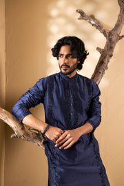 Navy Blue Patrika Kurta Set