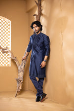 Load image into Gallery viewer, Neer Navy Blue Kurta Set
