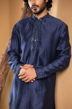 Load image into Gallery viewer, Neer Navy Blue Kurta Set
