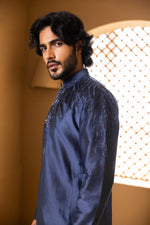 Load image into Gallery viewer, Navy Blue Vanya Kurta Set
