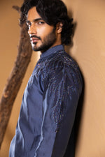 Load image into Gallery viewer, Navy Blue Vanya Kurta Set

