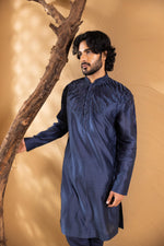 Load image into Gallery viewer, Navy Blue Vanya Kurta Set
