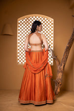 Load image into Gallery viewer, Ira Lehenga (Rust)
