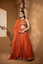 Load image into Gallery viewer, Ira Lehenga (Rust)
