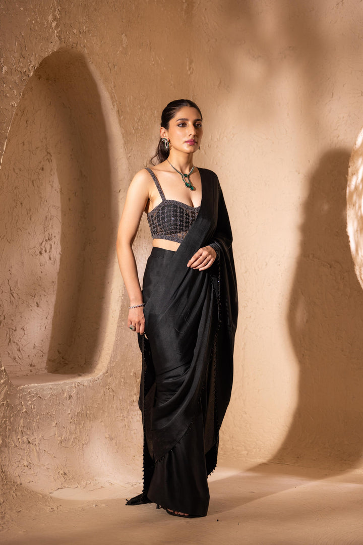 Amaya Corset Saree (Black)