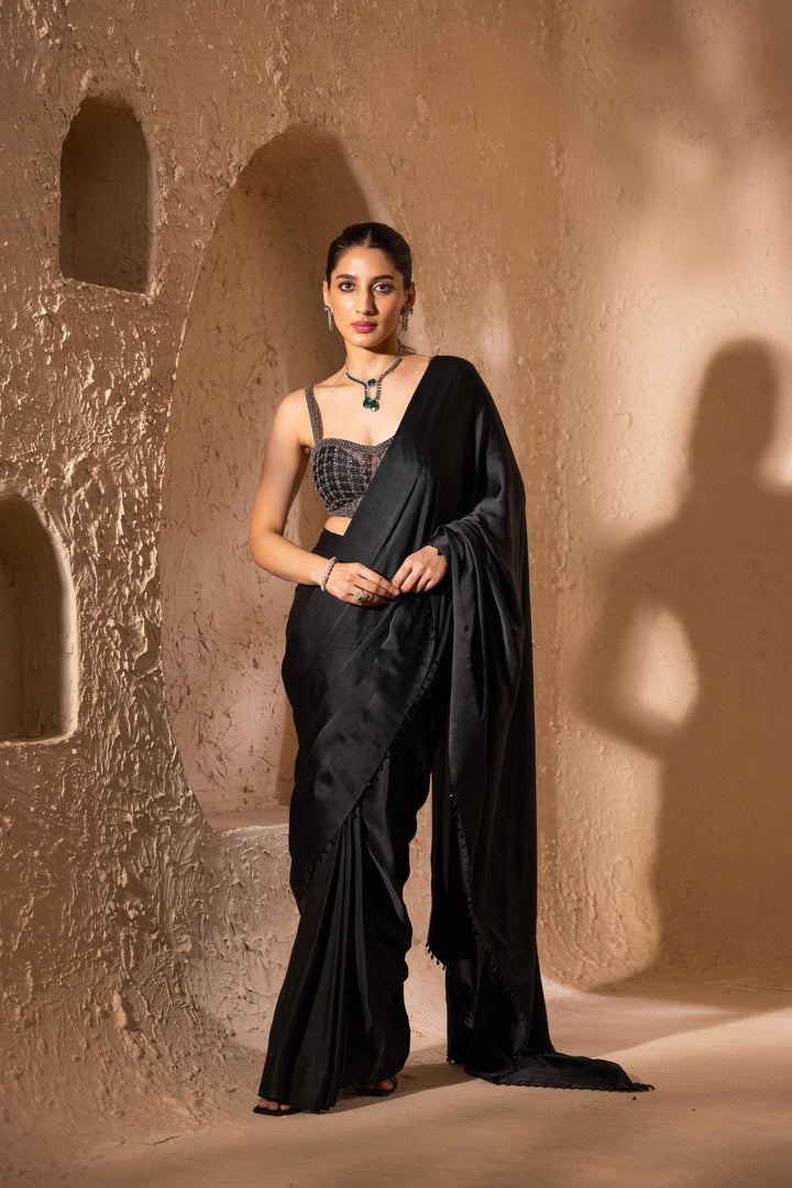 Amaya Corset Saree (Black)