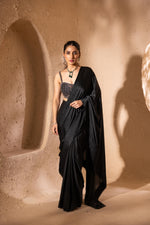 Load image into Gallery viewer, Amaya Corset Saree (Black)
