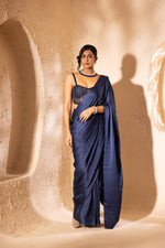 Load image into Gallery viewer, Amaya Corset Saree (Navy Blue)
