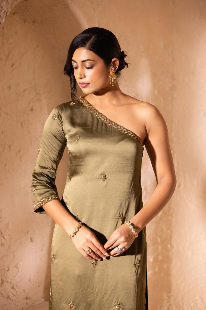 Sitara Off Shoulder (Olive Green)