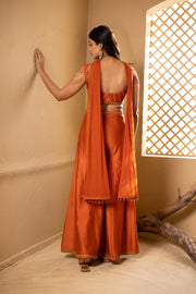 Aashay Sharara Set (Rust)