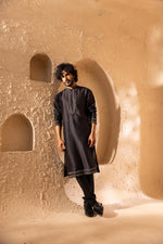 Load image into Gallery viewer, Neer Black Kurta Set
