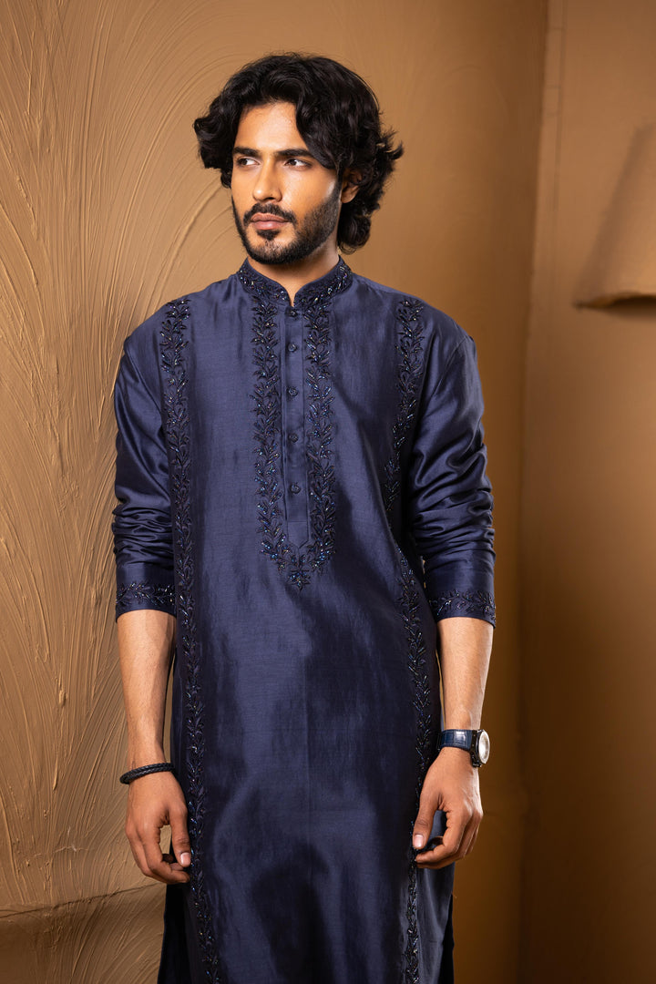 Navy Blue Patrika Kurta Set