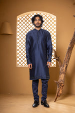 Load image into Gallery viewer, Neer Navy Blue Kurta Set

